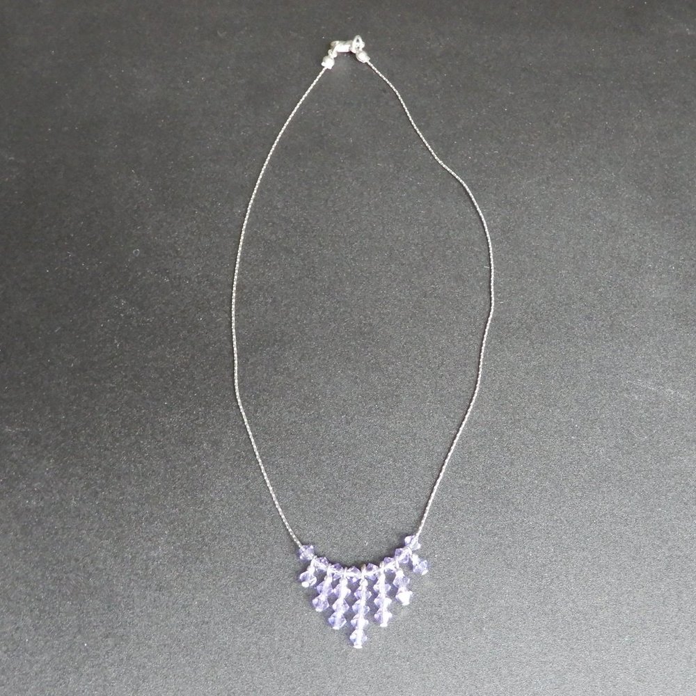 Dainty purple necklace